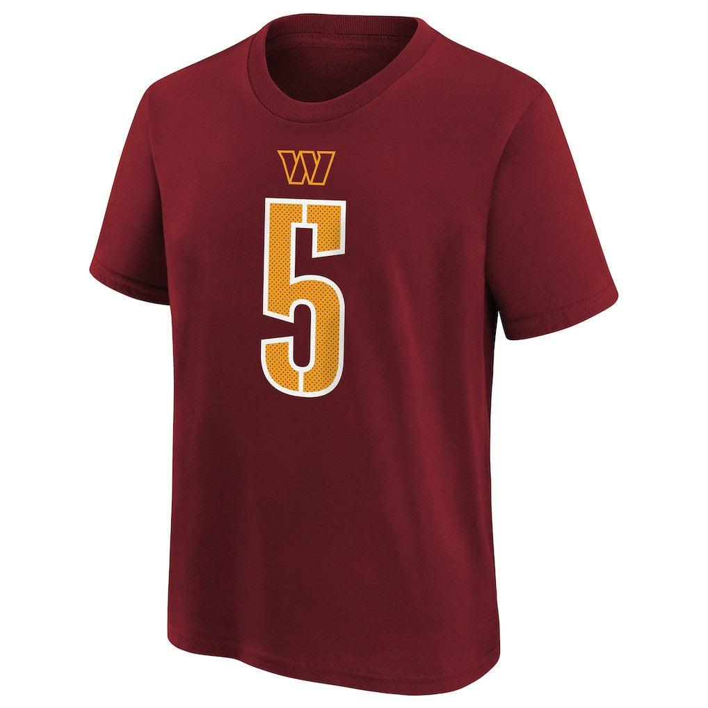 Jayden Daniels Washington Commanders Preschool Player Name & Number T-Shirt Burgundy