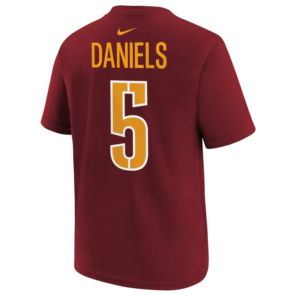 Jayden Daniels Washington Commanders Preschool Player Name & Number T-Shirt Burgundy