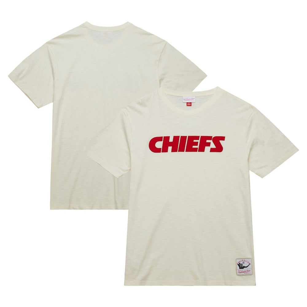 Kansas City Chiefs Vintage Logo Heritage Slub T-Shirt Cream