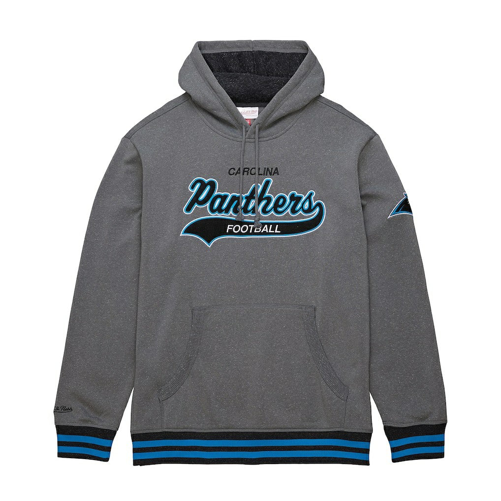 Carolina Panthers Vintage Logo Snow Washed Fleece Pullover Hoodie Heather Gray
