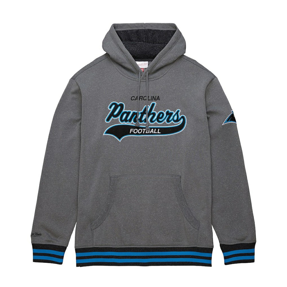 Carolina Panthers Vintage Logo Snow Washed Fleece Pullover Hoodie Heather Gray