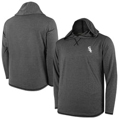 Chicago White Sox Butter Stripe Tri-Blend Long Sleeve Hoodie T-Shirt - Black Hoodies