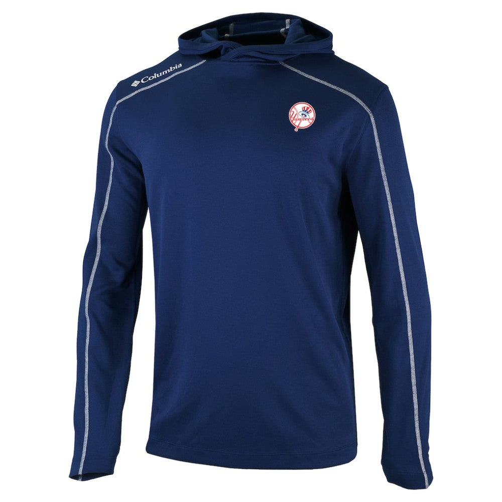 New York Yankees Columbia Omni-Wick Shotgun Pullover Hoodie - Navy Hoodies