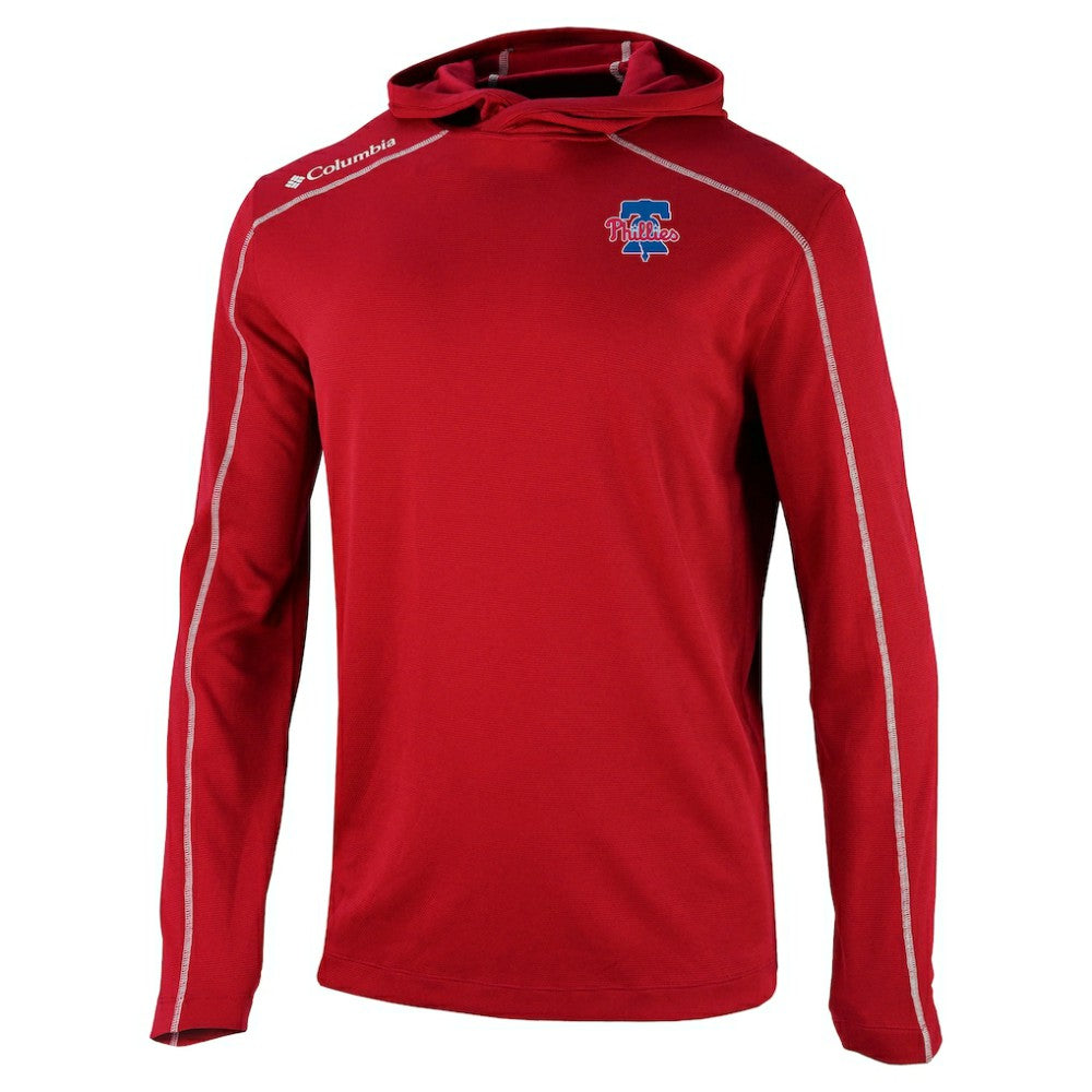 Philadelphia Phillies Columbia Omni-Wick Shotgun Pullover Hoodie - Red Hoodies