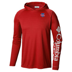 Philadelphia Phillies Columbia Omni-Wick Terminal Tackle Raglan Long Sleeve Hoodie T-Shirt - Red Hoodies