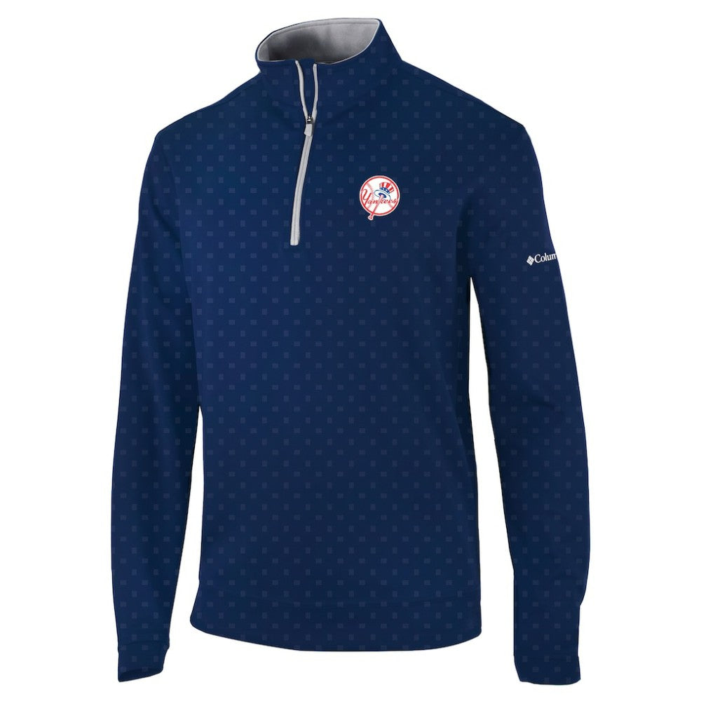 New York Yankees Columbia Wickham Hills Omni-Wick Quarter-Zip Jacket - Navy Jackets