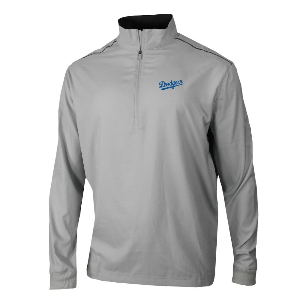 Los Angeles Dodgers Columbia Omni-Wick Bogey's Paradise Quarter-Zip Top - Gray Tops