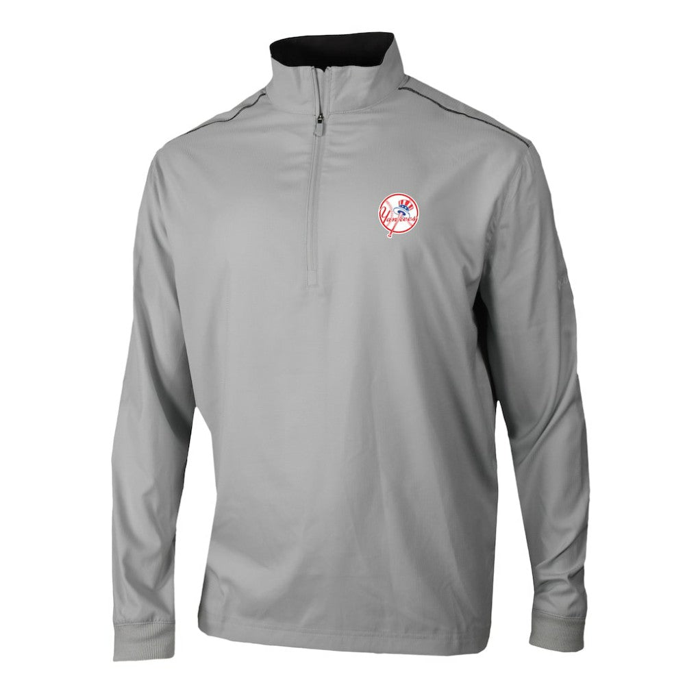 New York Yankees Columbia Omni-Wick Bogey's Paradise Quarter-Zip Top - Gray Tops