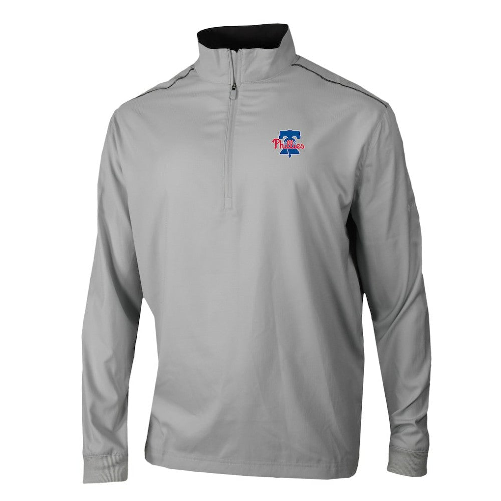 Philadelphia Phillies Columbia Omni-Wick Bogey's Paradise Quarter-Zip Top - Gray Tops