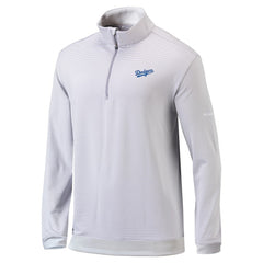 Los Angeles Dodgers Columbia Omni-Wick Even Lie Quarter-Zip Pullover Top - Gray Pullover