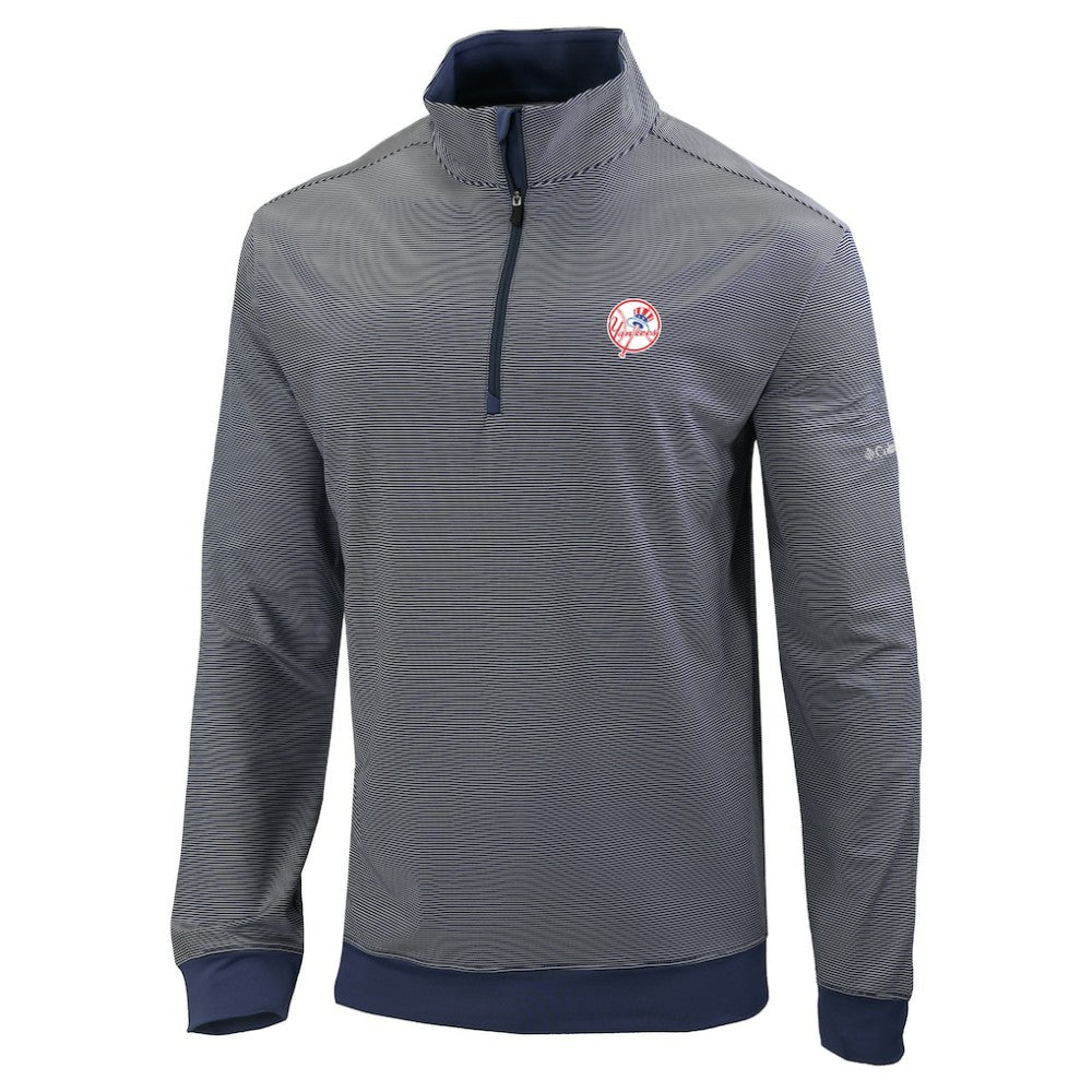 New York Yankees Columbia Omni-Wick Even Lie Quarter-Zip Pullover Top - Navy Pullover