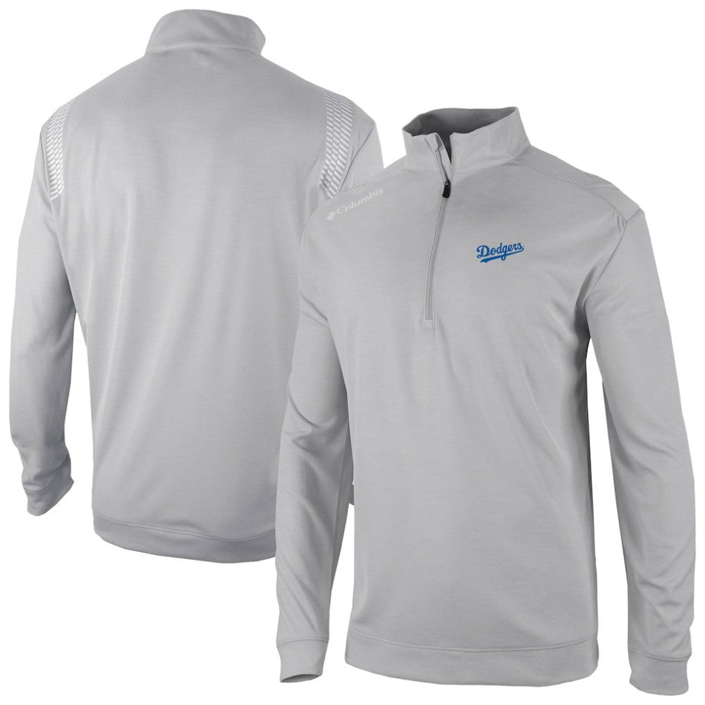 Los Angeles Dodgers Columbia Oakland Downs Omni-Wick Quarter-Zip Top - Gray Tops