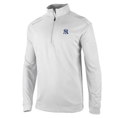 New York Yankees Columbia Oakland Downs Omni-Wick Quarter-Zip Top - White Tops