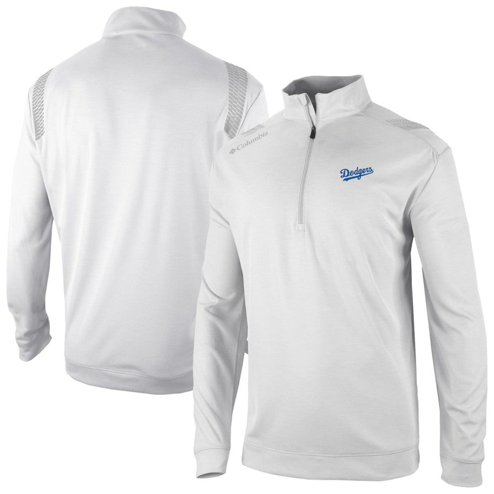 Los Angeles Dodgers Columbia Oakland Downs Omni-Wick Quarter-Zip Top - White Tops
