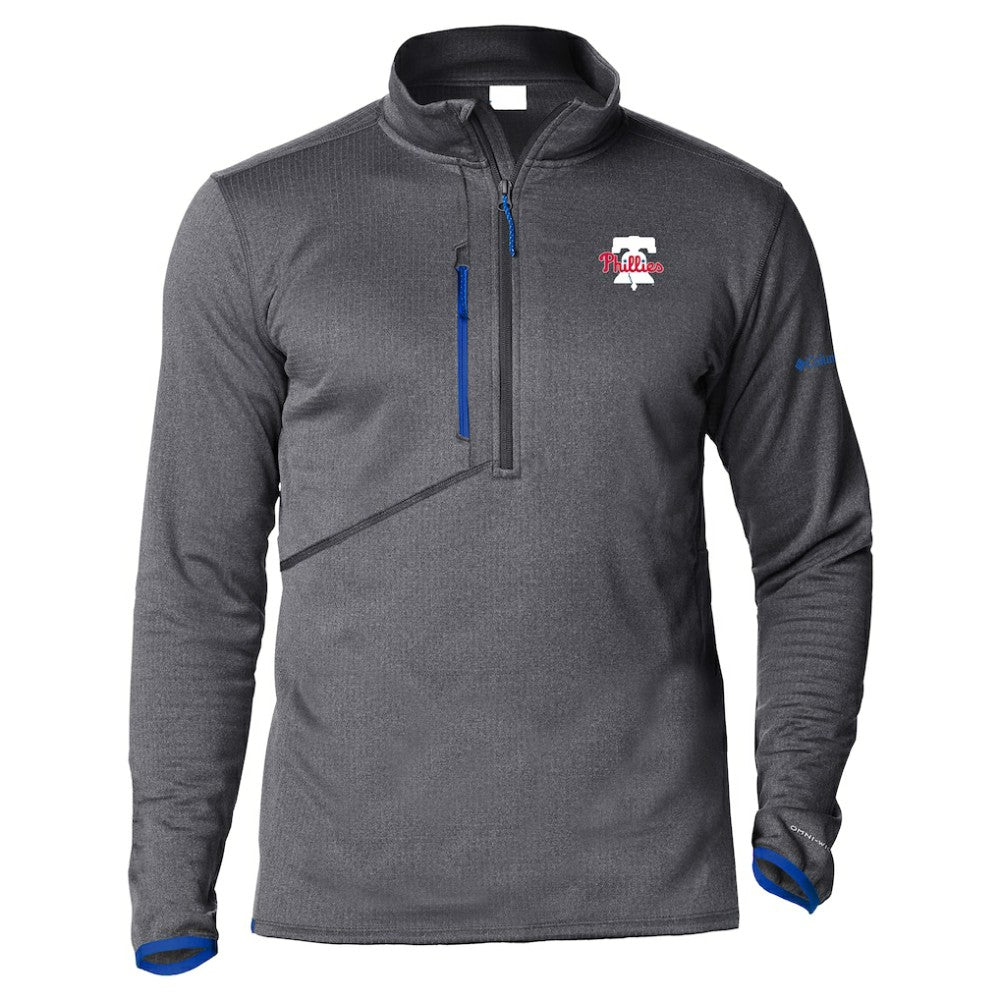 Philadelphia Phillies Columbia Park View Omni-Wick Half-Zip Top - Royal Tops