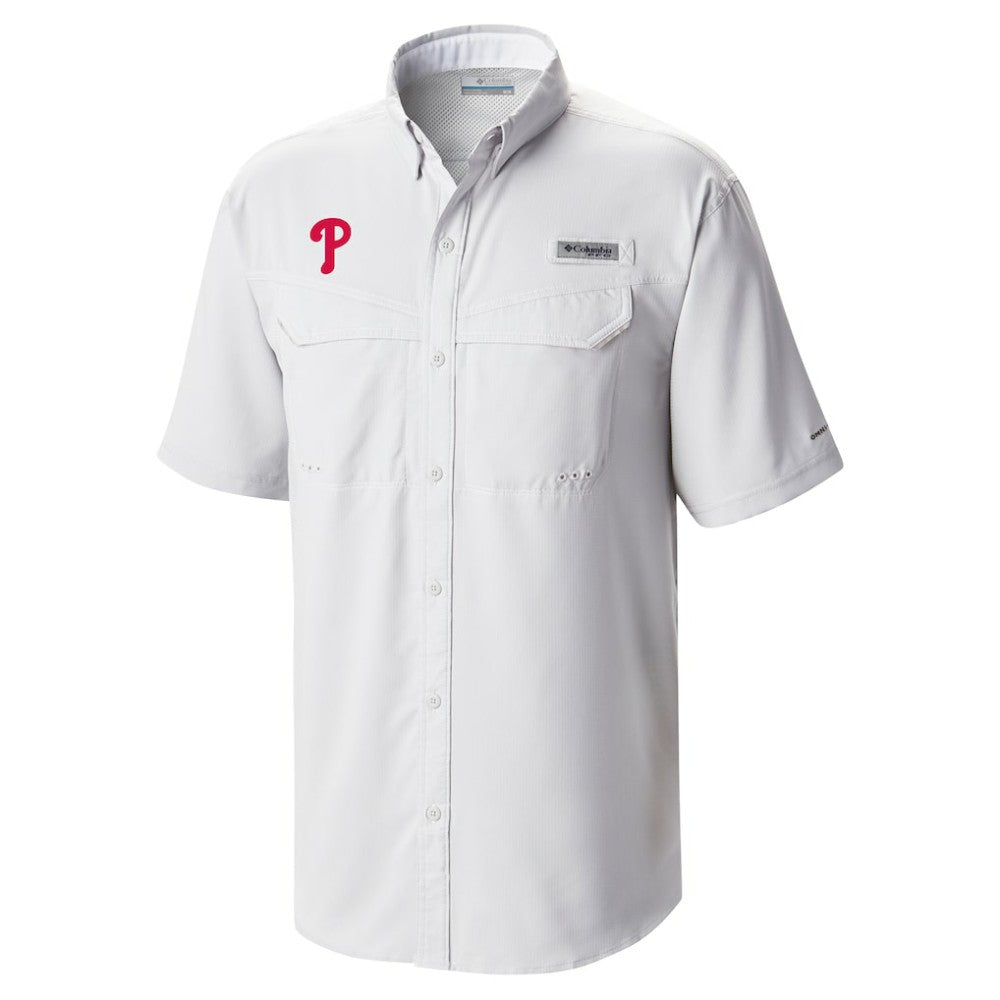 Philadelphia Phillies Columbia Omni-Wick Low Drag Offshore Button-Up Shirt - White