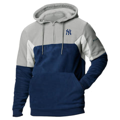 New York Yankees Columbia Lodge Fleece Quarter-Zip Hoodie - Navy Hoodies
