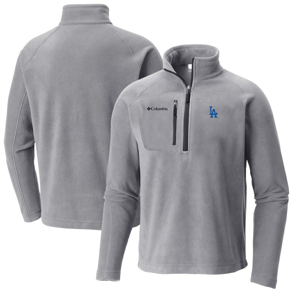Los Angeles Dodgers Columbia Fast Trek III Half-Zip Fleece Pullover - Gray Pullover