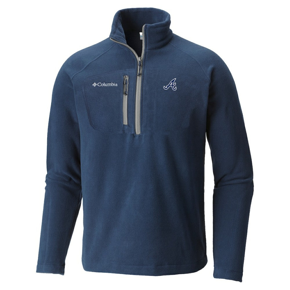 Atlanta Braves Columbia Fast Trek III Half-Zip Fleece Pullover - Navy Pullover