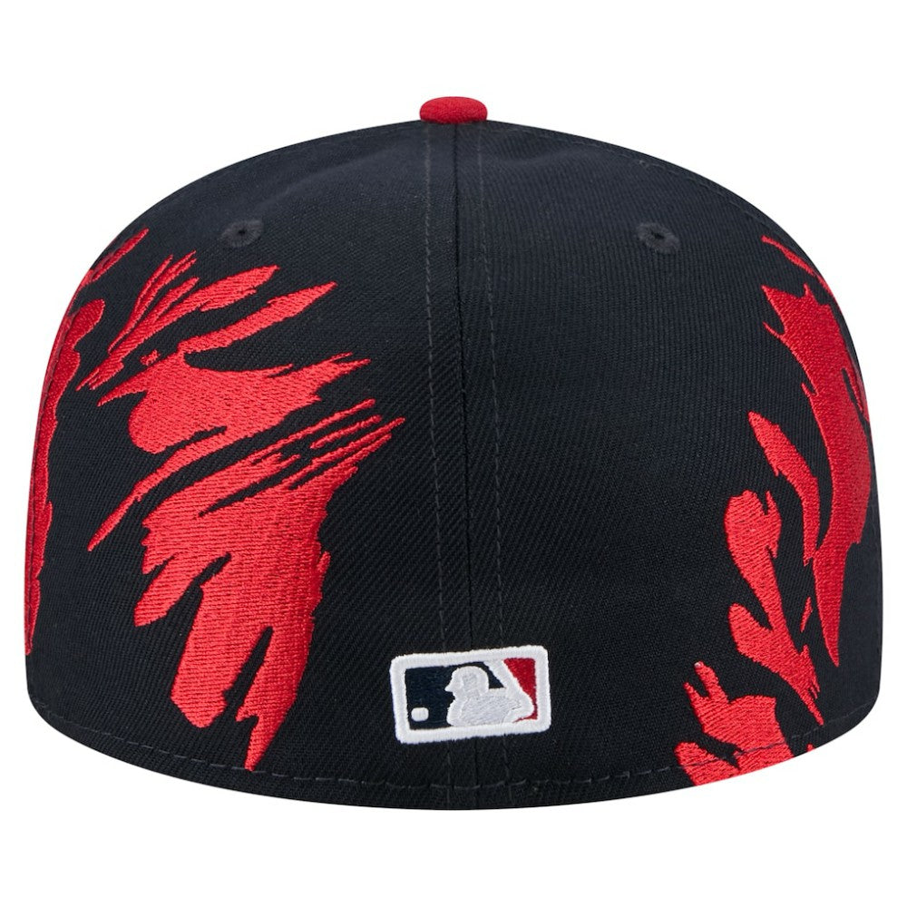 Atlanta Braves New Era Retro Pattern 59FIFTY Fitted Hat - Navy/Red Hats