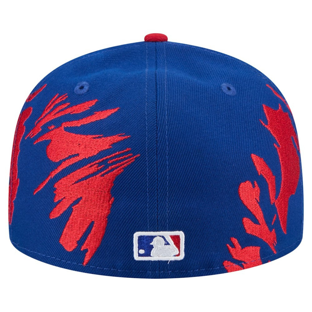 Chicago Cubs New Era Retro Pattern 59FIFTY Fitted Hat - Royal/Red Hats