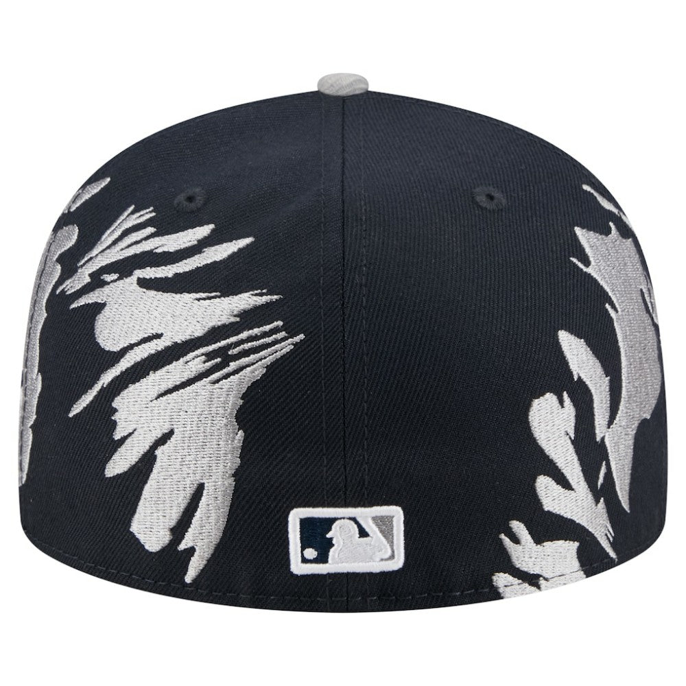 New York Yankees New Era Retro Pattern 59FIFTY Fitted Hat - Navy/Gray Hats