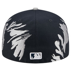 New York Yankees New Era Retro Pattern 59FIFTY Fitted Hat - Navy/Gray Hats