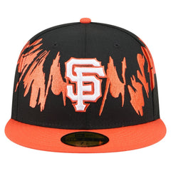 San Francisco Giants New Era Retro Pattern 59FIFTY Fitted Hat - Black/Orange Hats