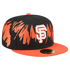 San Francisco Giants New Era Retro Pattern 59FIFTY Fitted Hat - Black/Orange Hats