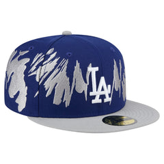 Los Angeles Dodgers New Era Retro Pattern 59FIFTY Fitted Hat - Navy/Gray Hats