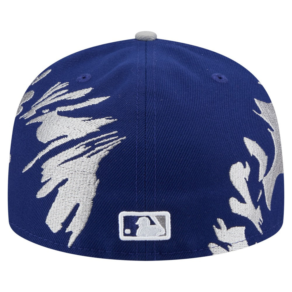 Los Angeles Dodgers New Era Retro Pattern 59FIFTY Fitted Hat - Navy/Gray Hats