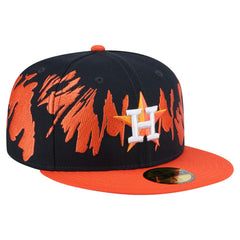 Houston Astros New Era Retro Pattern 59FIFTY Fitted Hat - Navy/Orange Hats