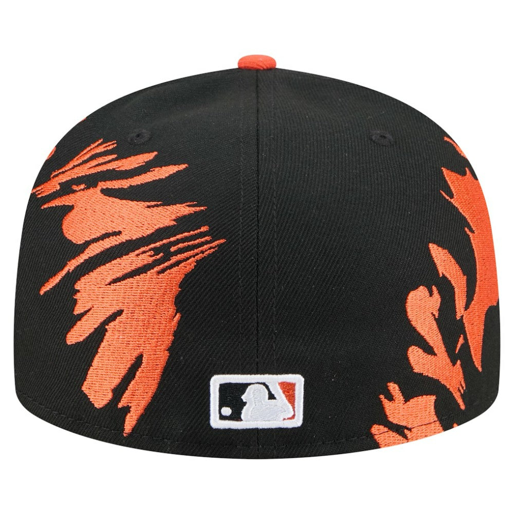 Baltimore Orioles New Era Retro Pattern 59FIFTY Fitted Hat - Black/Orange Hats