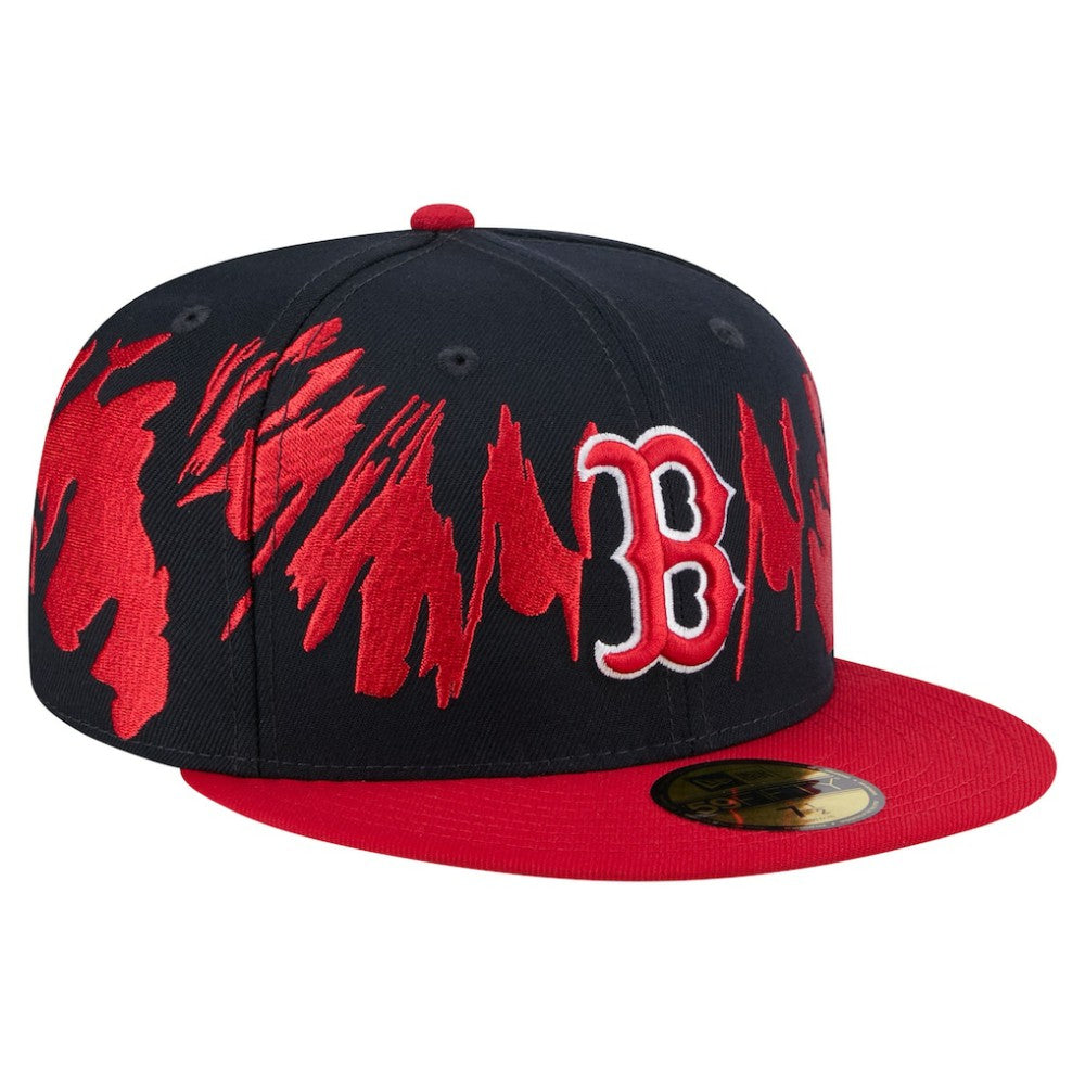 Boston Red Sox New Era Retro Pattern 59FIFTY Fitted Hat - Navy/Red Hats