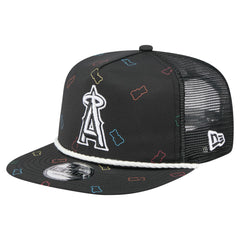 Los Angeles Angels New Era Gummy Golfer Trucker Adjustable Hat - Black Hats