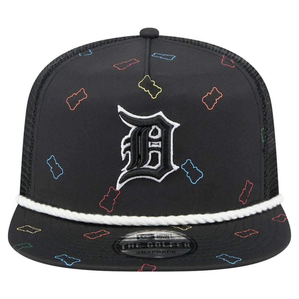 Detroit Tigers New Era Gummy Golfer Trucker Snapback Hat - Black Hats