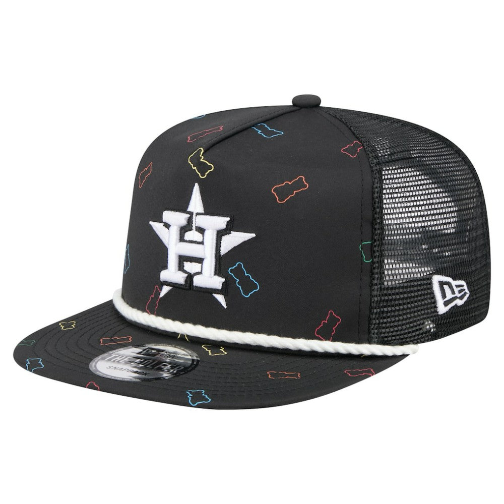 Houston Astros New Era Gummy Golfer Trucker Adjustable Hat - Black Hats