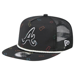 Atlanta Braves New Era Gummy Golfer Trucker Adjustable Hat - Black Hats