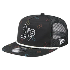 Athletics New Era Gummy Golfer Trucker Adjustable Hat - Black Hats