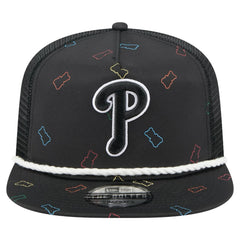 Philadelphia Phillies New Era Gummy Golfer Trucker Adjustable Hat - Black Hats