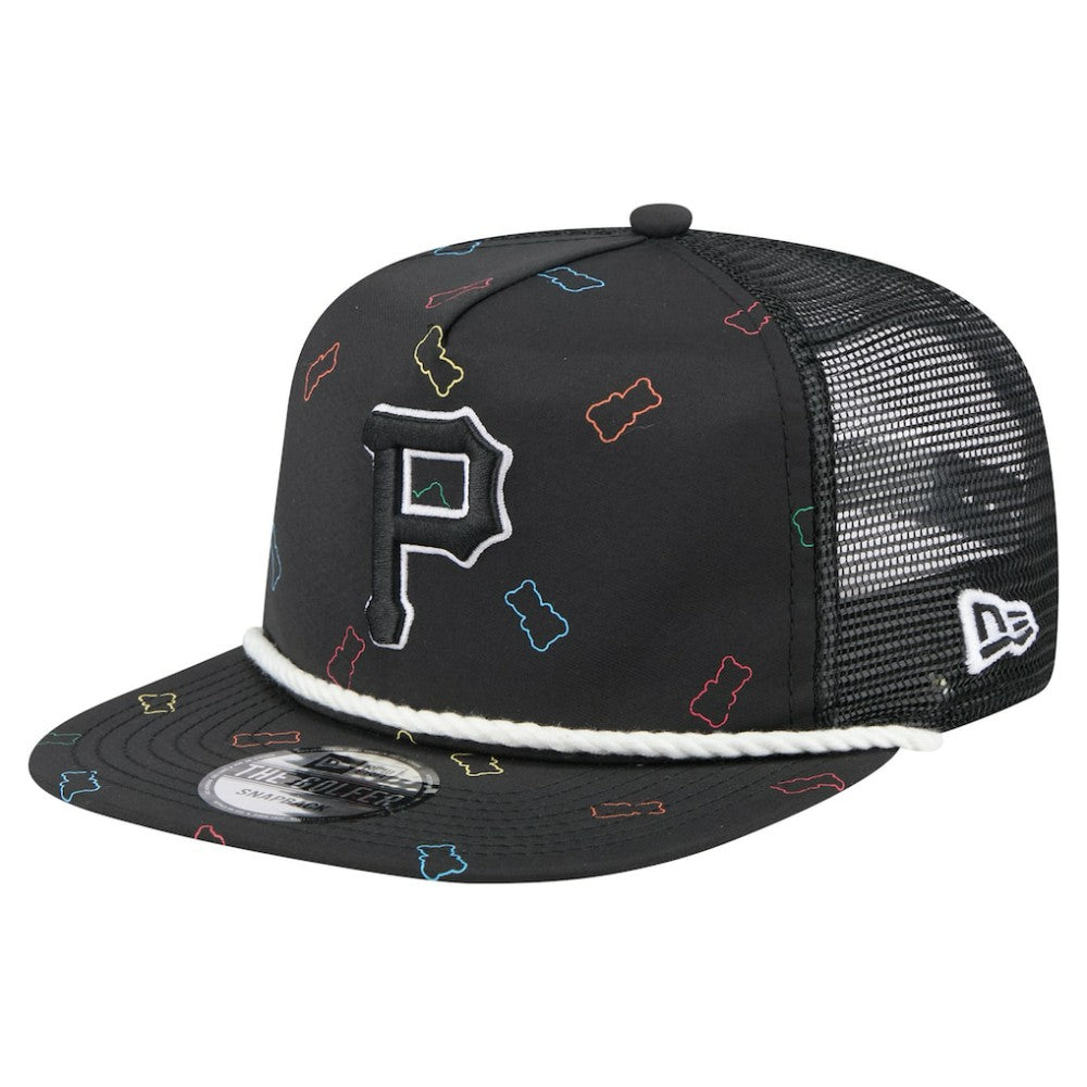 Pittsburgh Pirates New Era Gummy Golfer Trucker Snapback Hat - Black Hats