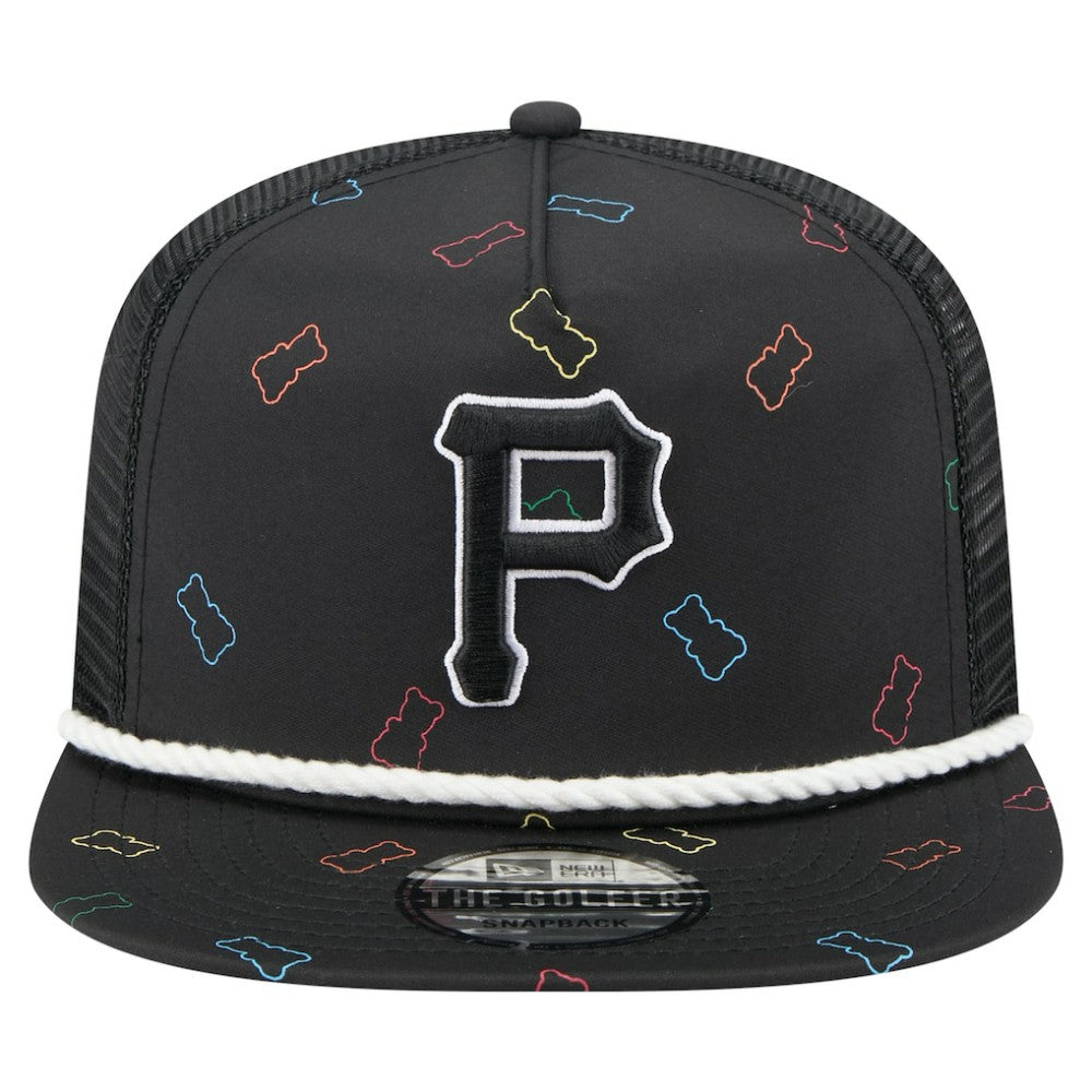 Pittsburgh Pirates New Era Gummy Golfer Trucker Snapback Hat - Black Hats