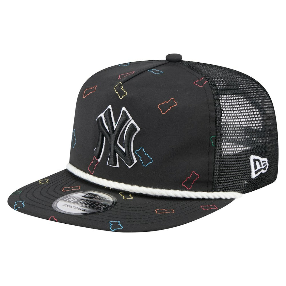 New York Yankees New Era Gummy Golfer Trucker Adjustable Hat - Black Hats