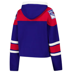 NHL New York Rangers '47 Women's Cropped Superior Lacer Pullover Hoodie - Blue