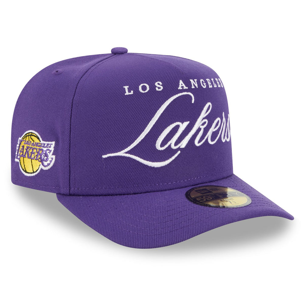 Los Angeles Lakers 2025 NBA Draft A-Frame 59FIFTY Fitted Hat Purple