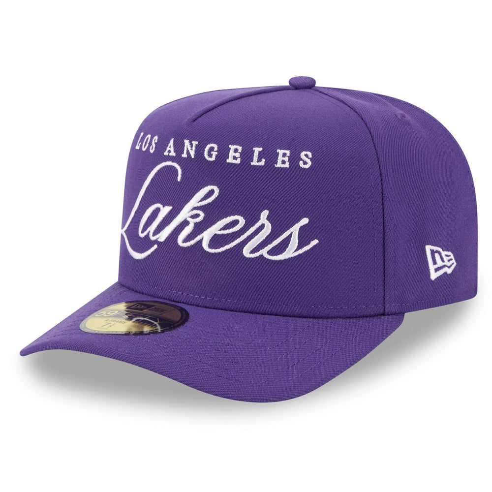 Los Angeles Lakers 2025 NBA Draft A-Frame 59FIFTY Fitted Hat Purple