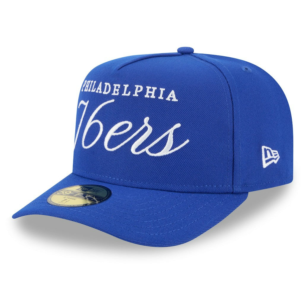 Philadelphia 76ers 2025 NBA Draft A-Frame 59FIFTY Fitted Hat Royal