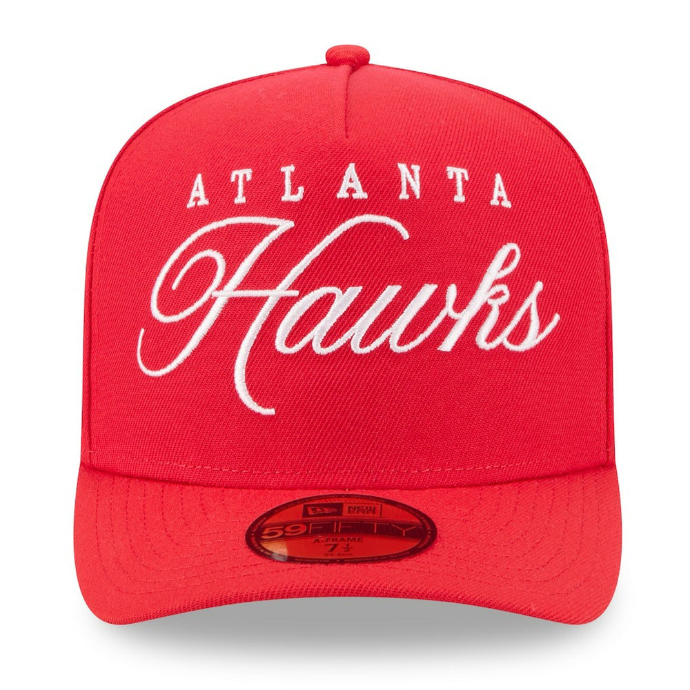 Atlanta Hawks 2025 NBA Draft A-Frame 59FIFTY Fitted Hat Red