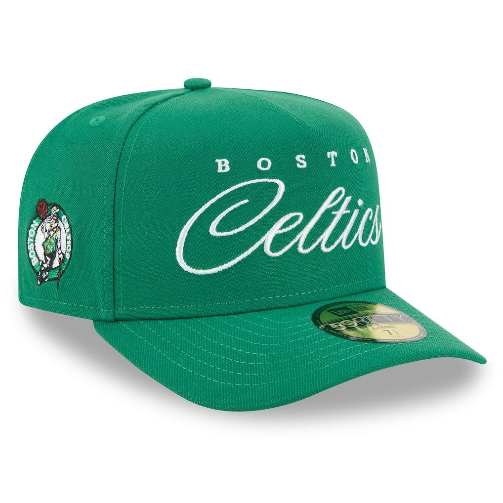 Boston Celtics 2025 NBA Draft A-Frame 59FIFTY Fitted Hat Kelly Green