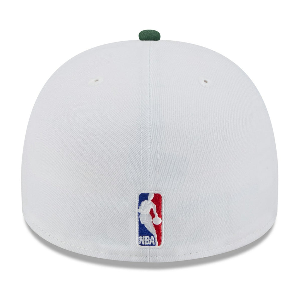 Milwaukee Bucks 2025 NBA Draft A-Frame 59FIFTY Fitted Hat White/Hunter Green